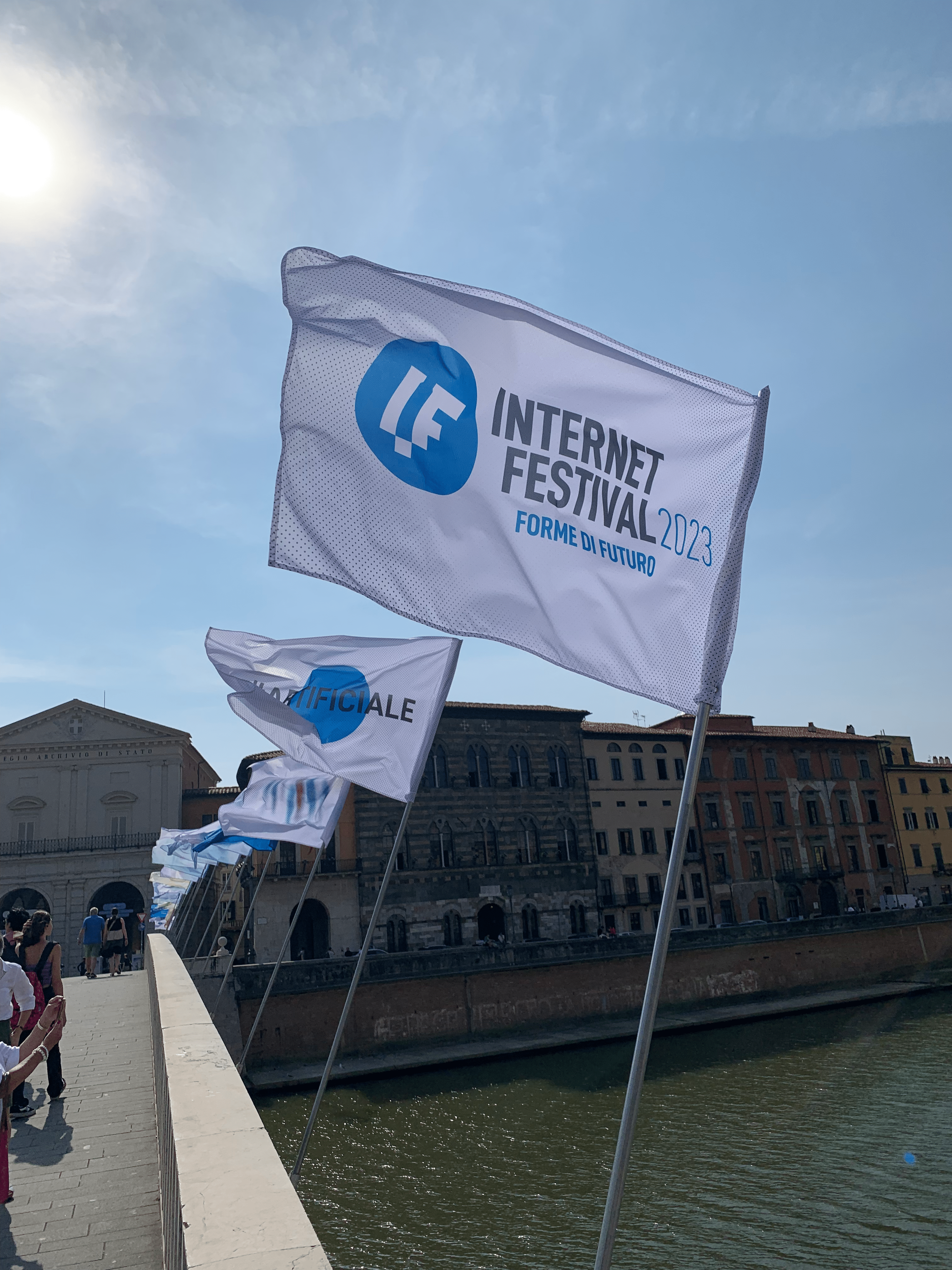 Internet Festival flag in Pisa